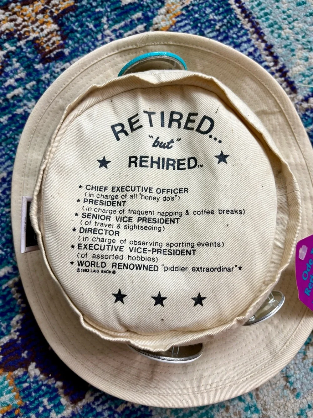 NWT // VTG 1992 Retired…But Rehired Bucket Hat